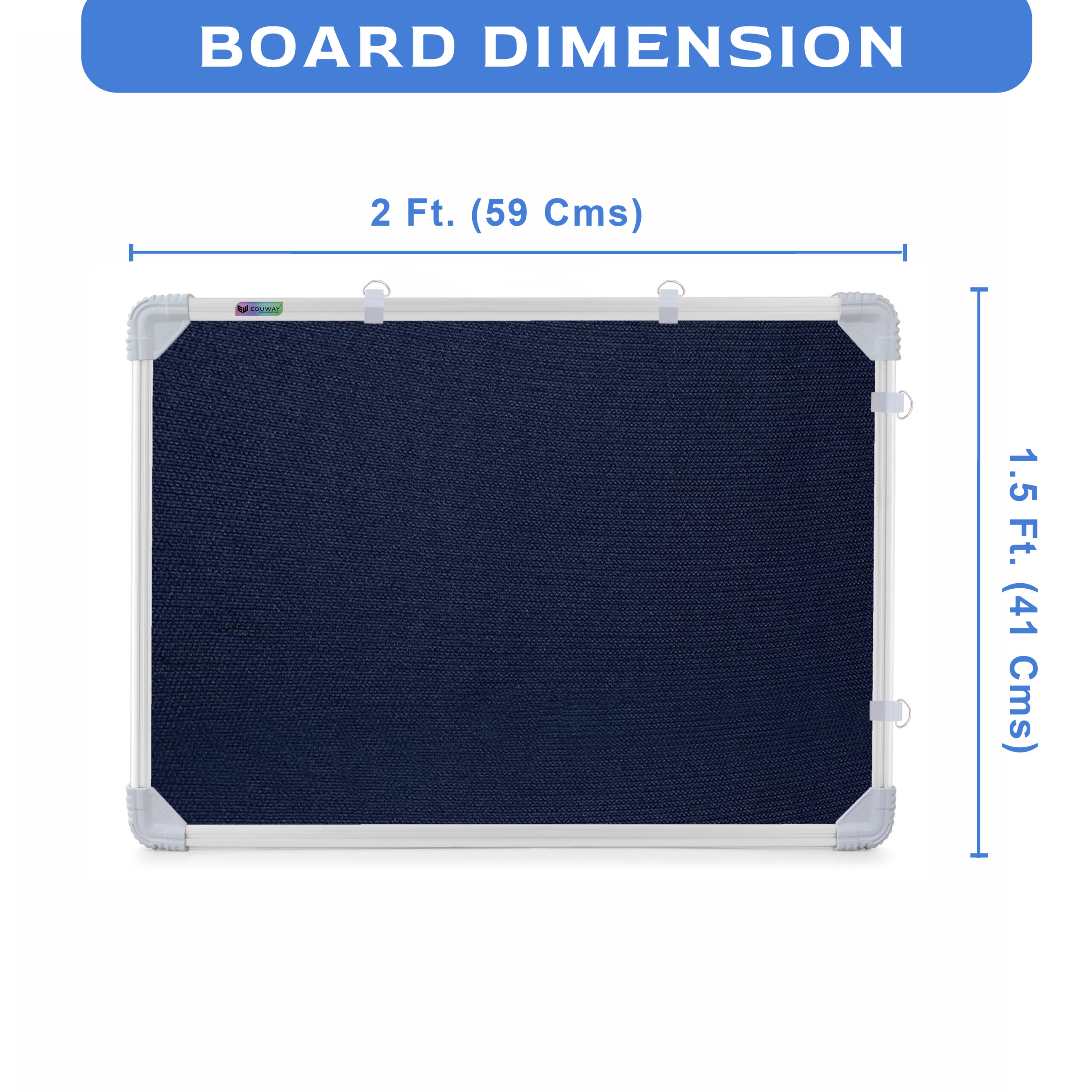 Eduway notice board blue with push pin