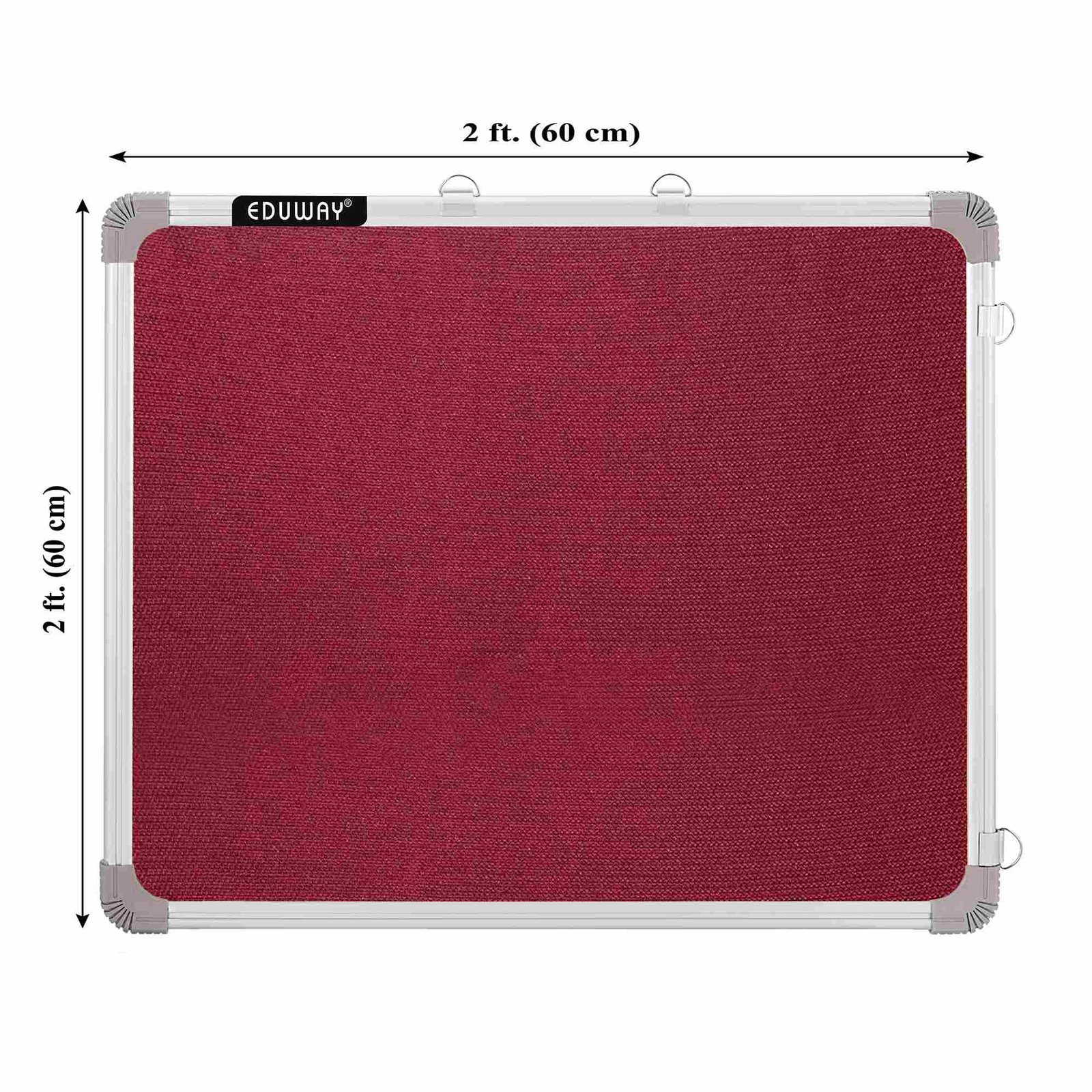 Notice board maroon 2x2 ft. pin-up / bulletin/ display board with pins dimensions