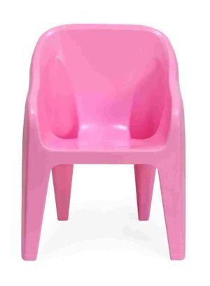 kids chair pink color study, play front view