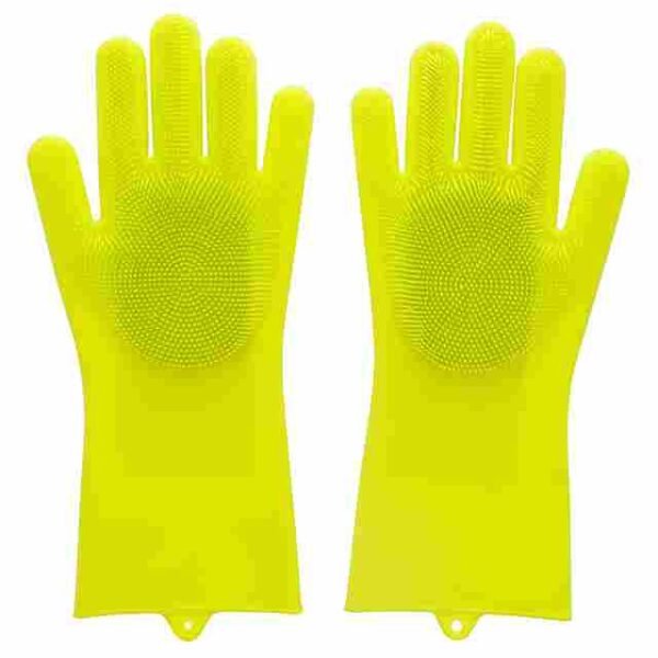 Silicone gloves resuabel cooking, washing, cleaning, front view