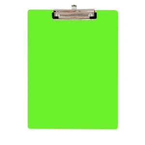 Examination pad exam board wooden green front view