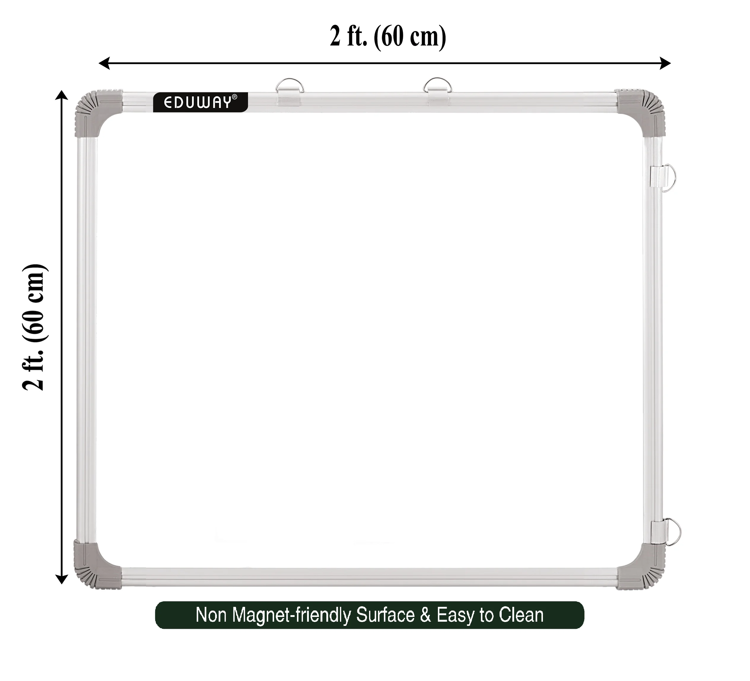 Melamine Writing Surface 2 x 3 Feet Magnetic Whiteboard, Frame