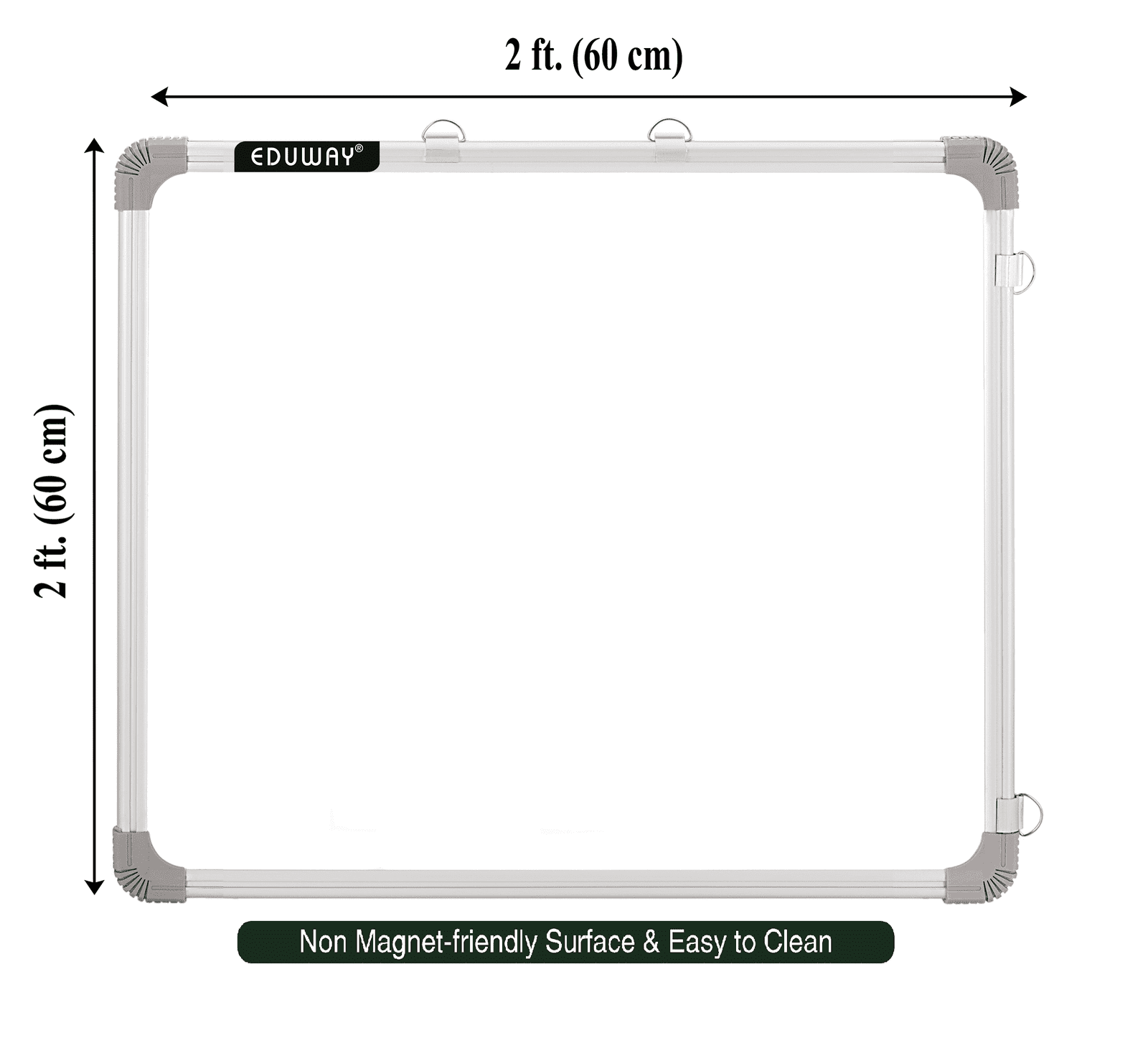 Eduway 2x2 Feet DoubleSided Whiteboard and Chalkboard