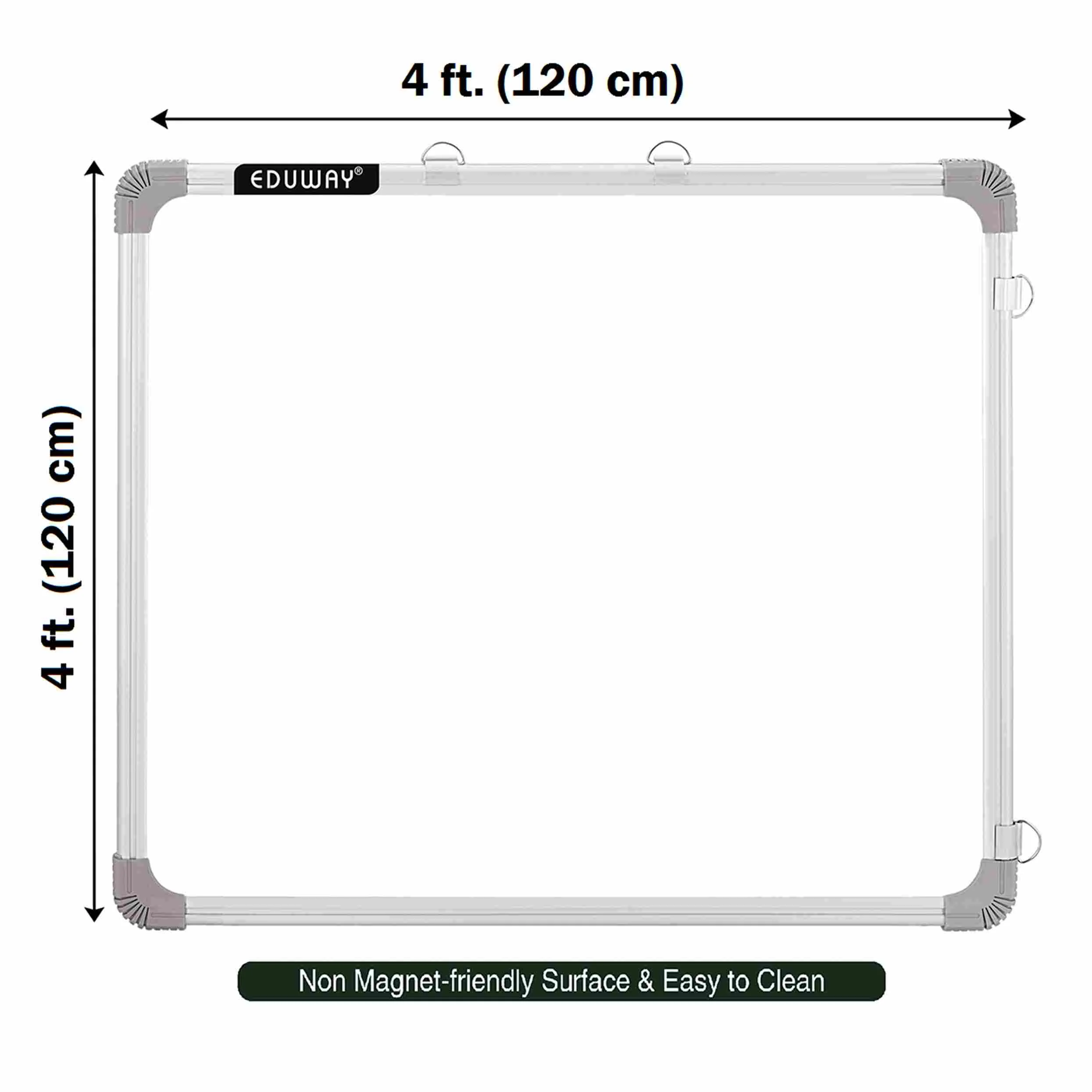 whiteboard 4x4 ft. front size charts