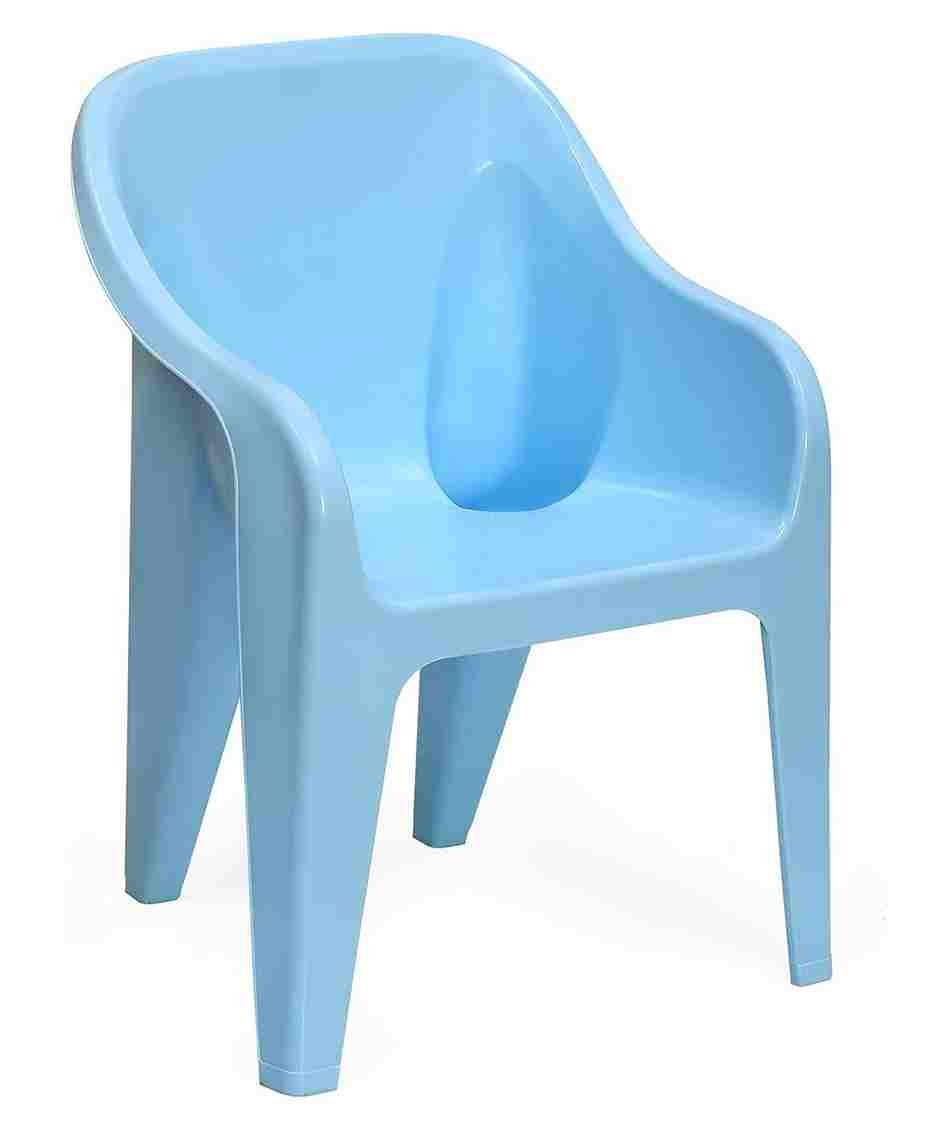 kids chair blue color study, play side view