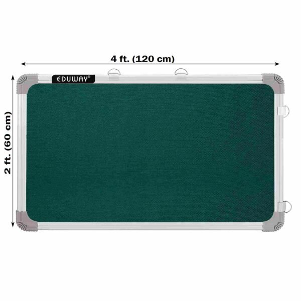 Notice board green 2x4 ft. pin-up / bulletin/ display board with size