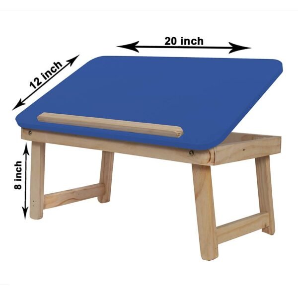 wooden foldable laptop & study table for kids blue dimensions