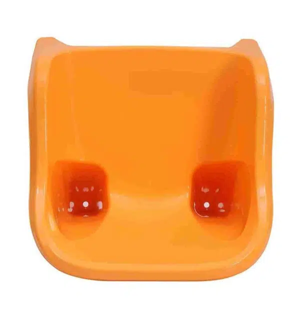 kids chair orange color study, play upper view