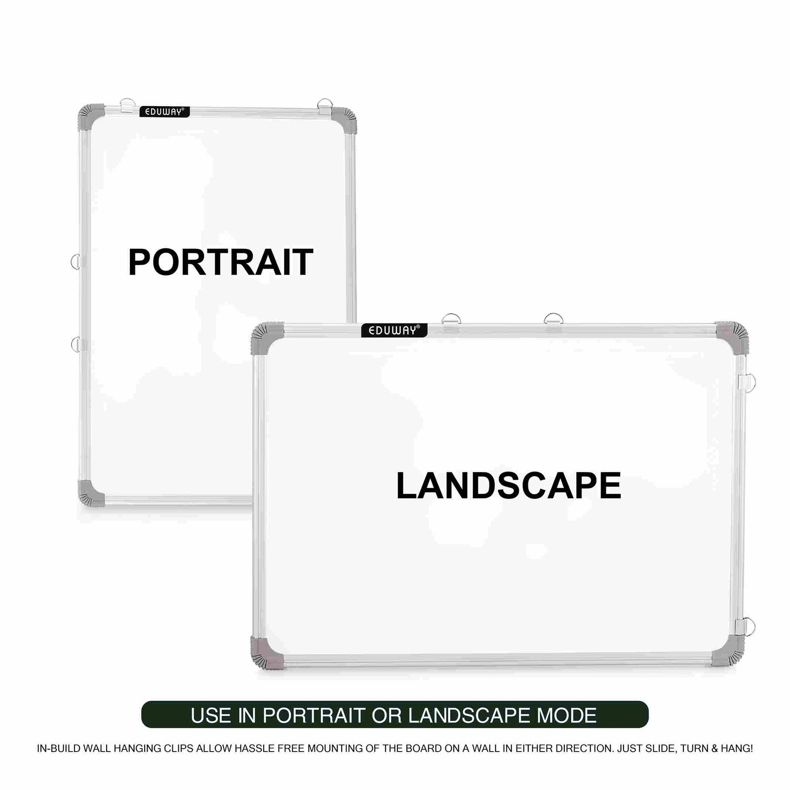 chalkboard green surface non magnetic back side white surface portrait and landscape