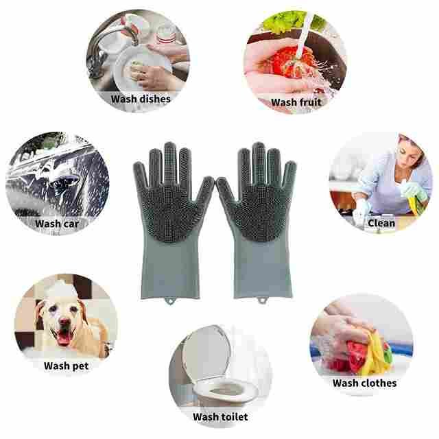 Silicone gloves resuabel cooking, washing, cleaning, car, bathroom multipurpose use