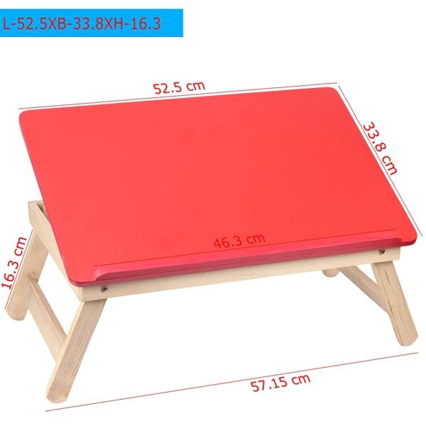 wooden foldable laptop & study table for kids red dimensions