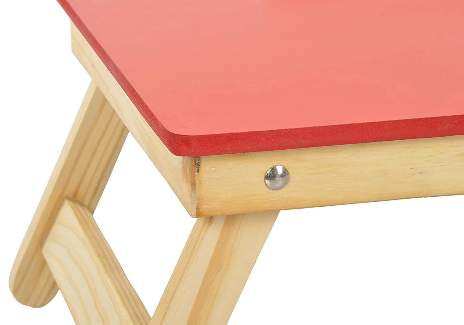 wooden foldable laptop & study table for kids red zoom view
