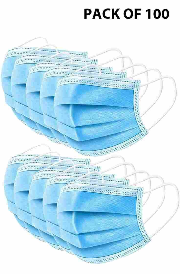 3 ply mask blue for men & woman pack of 100