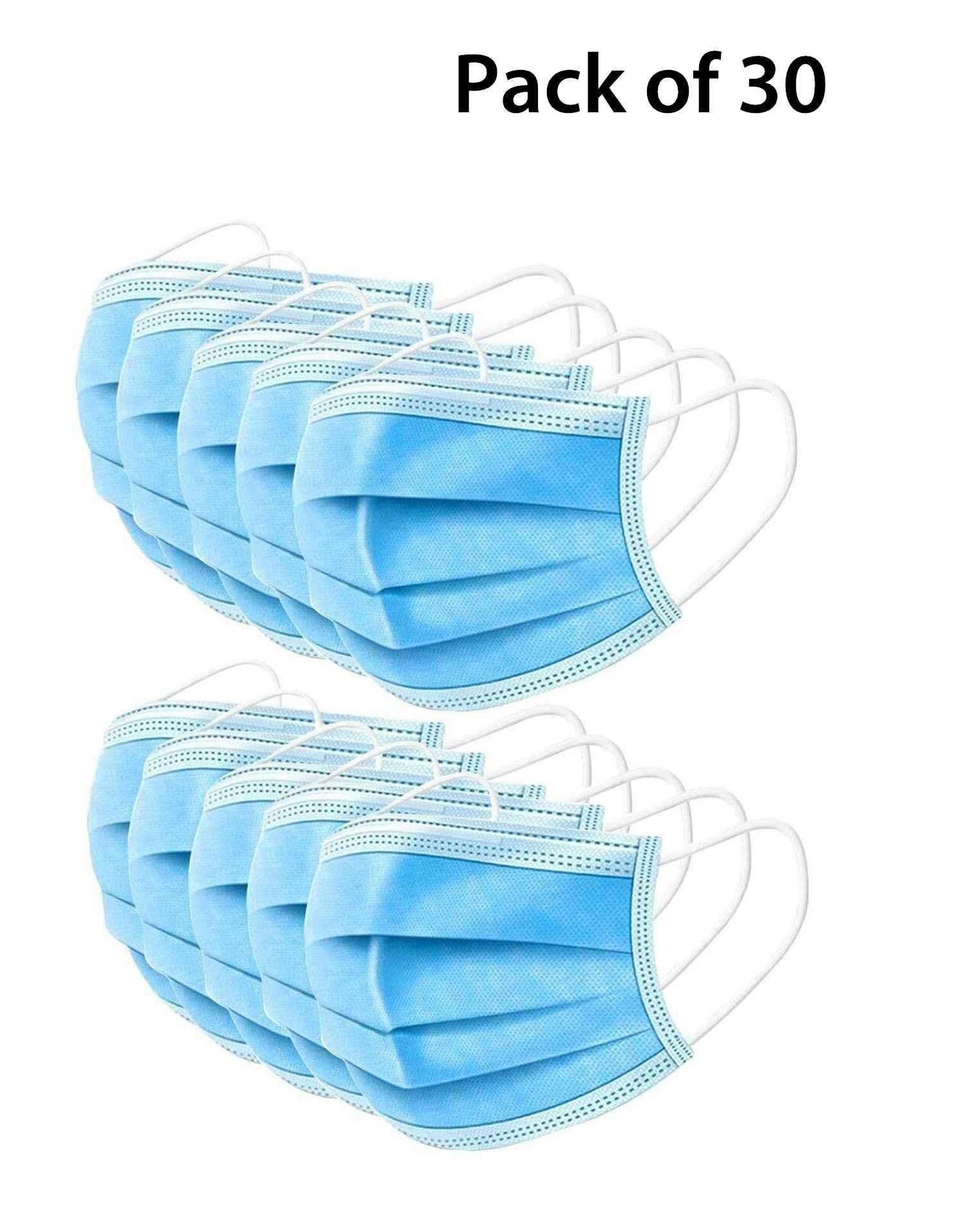 3 ply mask blue for men & woman pack of 30
