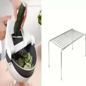 vegitable cutter and kitchen dish rack container