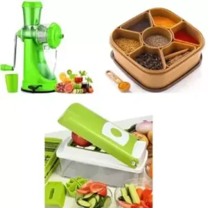 hand juicer with masala box and vegitable cutter combo