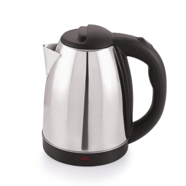 Electric kettle stainless steel for boiling water, noodles, soup, tea, front view
