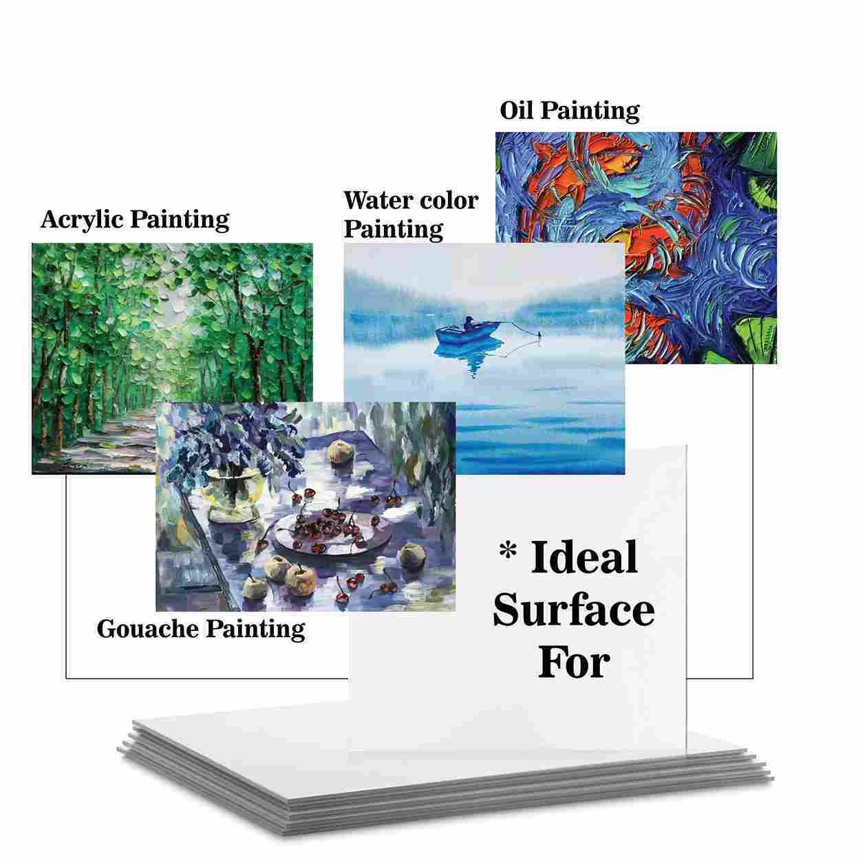 White canvas board for painting acrylic forest and nature view