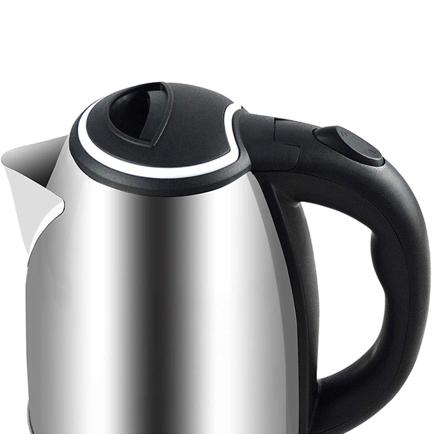 Electric kettle stainless steel for boiling water, noodles, soup, tea, upper view