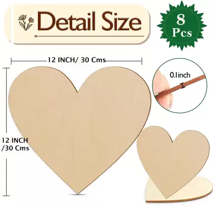 Eduway 8 Inch Heart MDF Board Sheet for Art