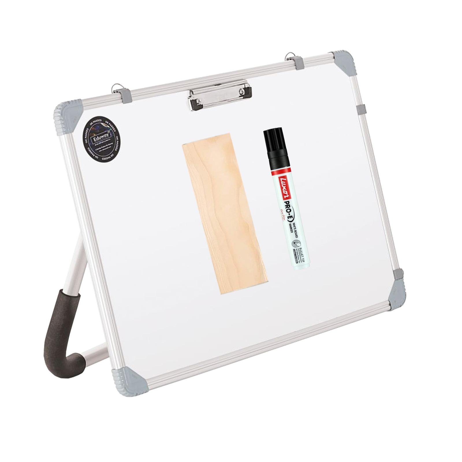 Standing white board non magnetic front image