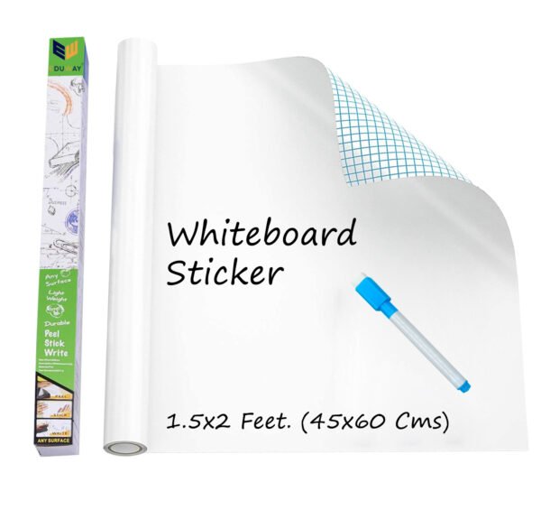 vinyl white board with marker 1.5x2 Feet.