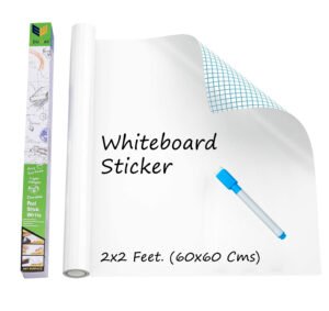 vinyl white board with marker 2x2 Feet.