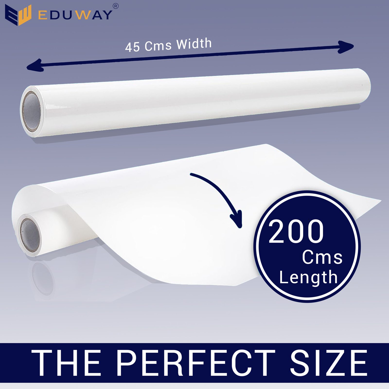 vinyl whiteboard sticker self adhesive 45x200 Cms with marker dimension