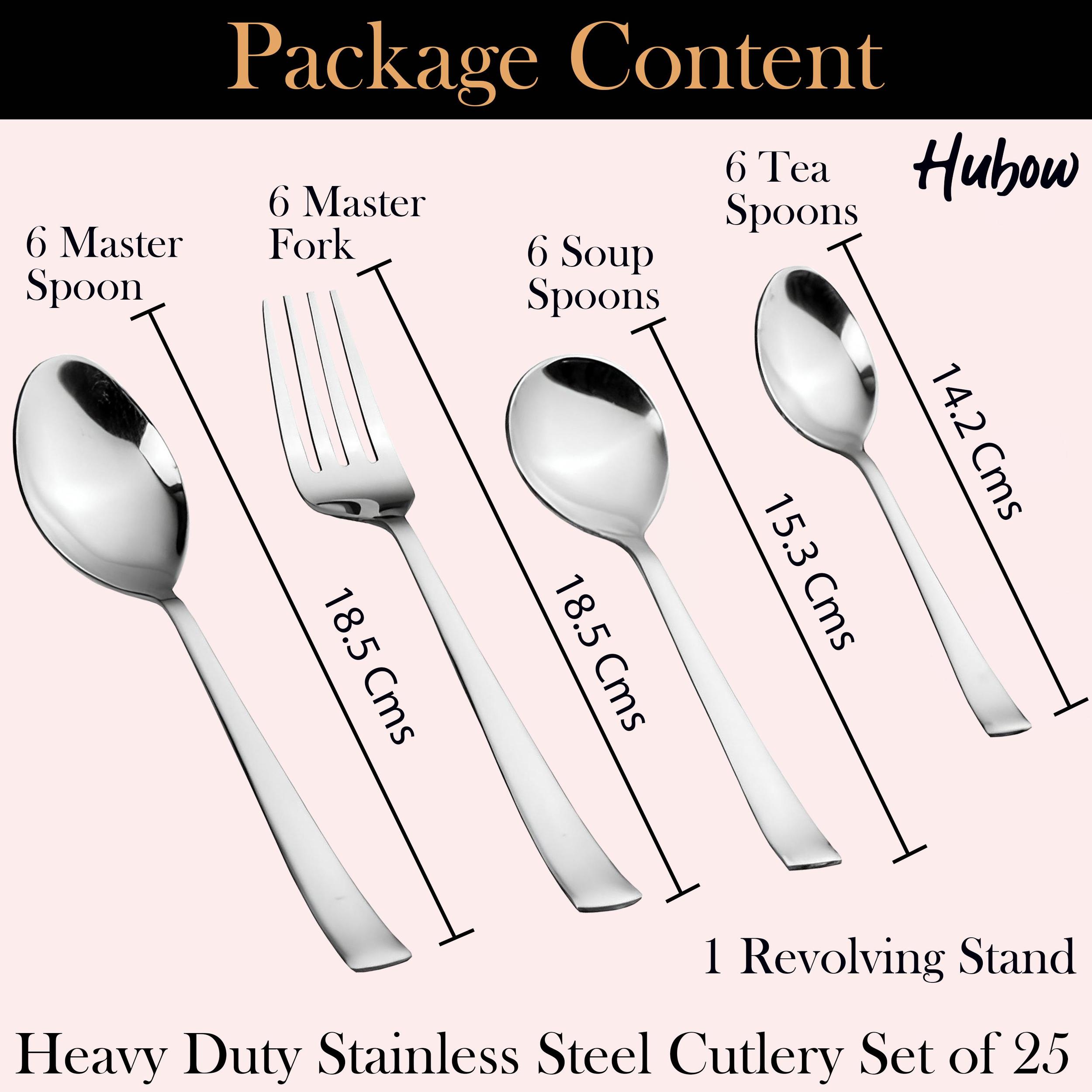 Hubow 25 Piece Karishma Cutlery Set